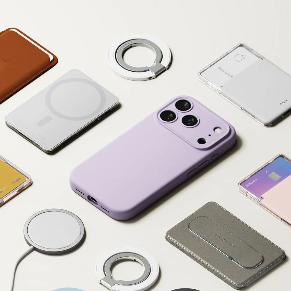 Kryt Ringke Silicone MagSafe Apple iPhone 17 Pro - fialový