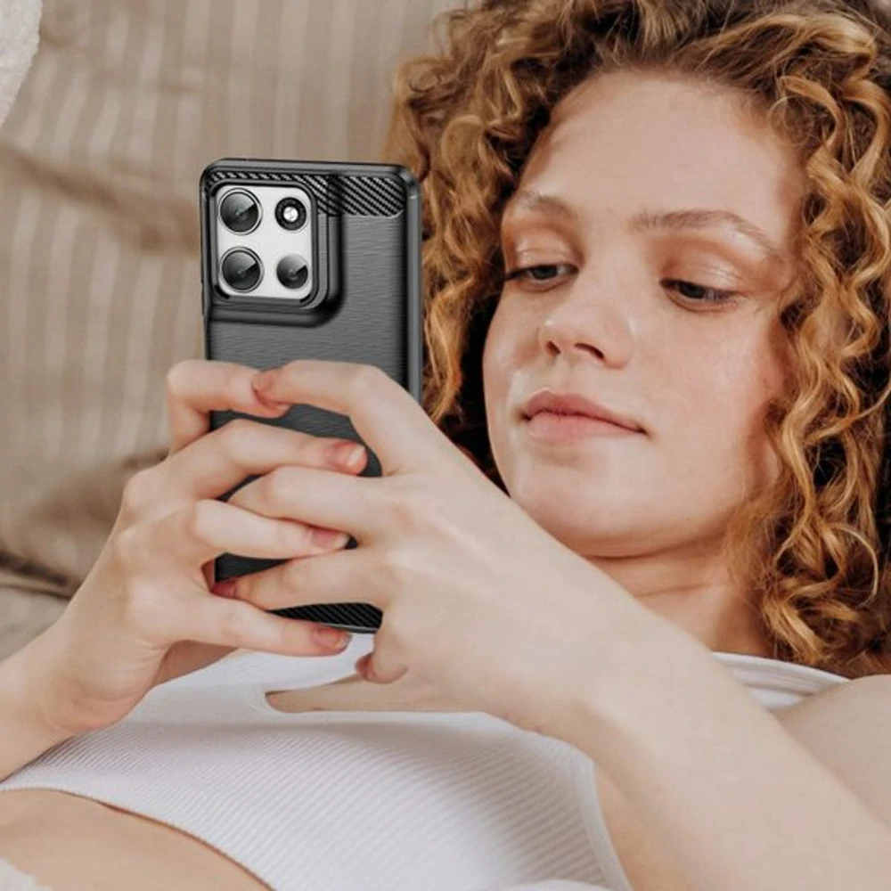 Kryt na mobil Motorola Moto G56 5G Carbon černý