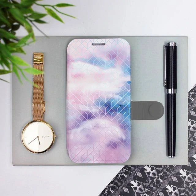 Flipové pouzdro Mobiwear - Motorola Moto G32 - MR02S Vodovkové obrazce - výprodej
