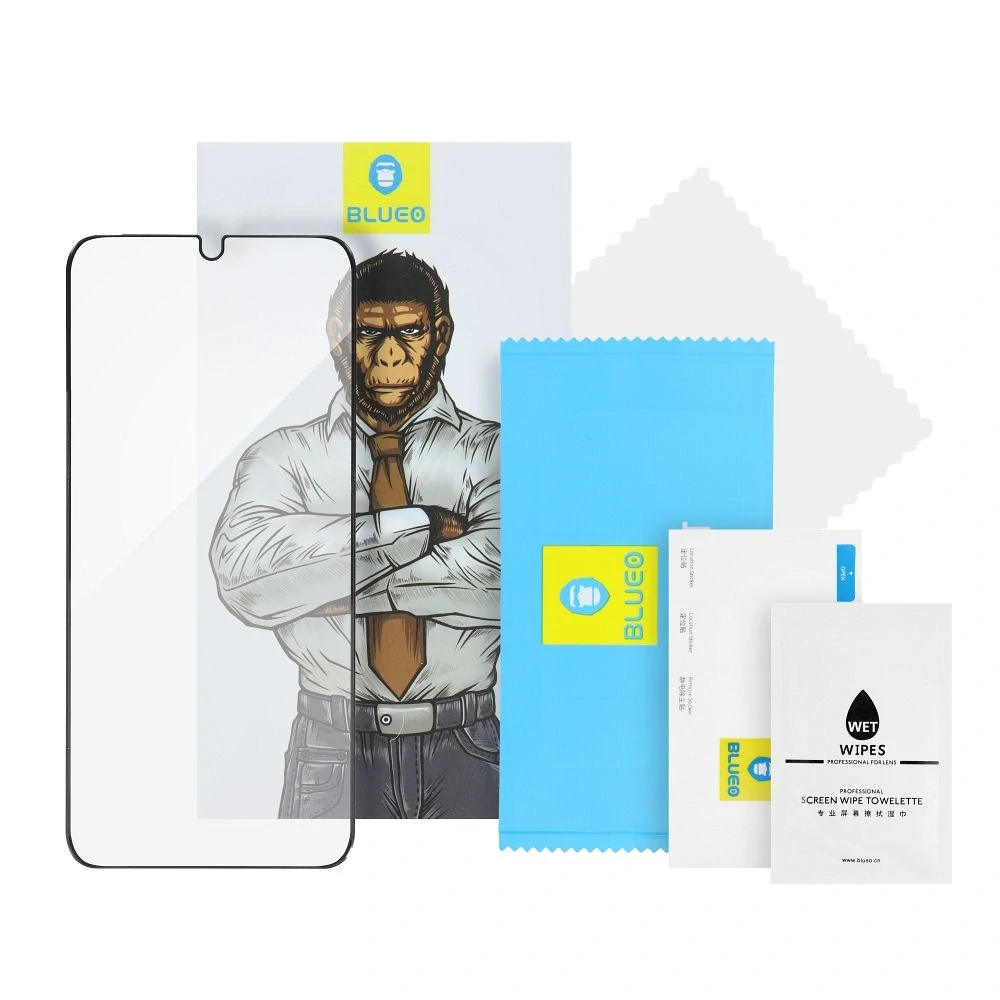5D ochranné sklo Mr. Monkey Glass Samsung Galaxy S22 / S23 Černé 5903396147470