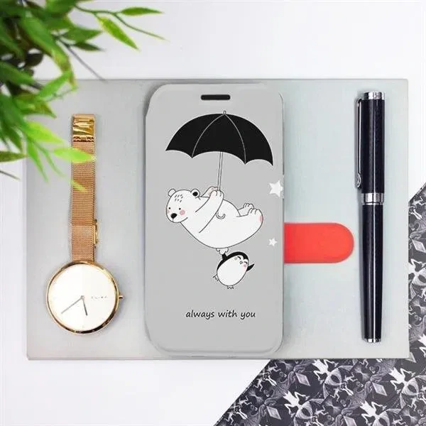 Knížkové flip pouzdro Mobiwear - Huawei P10 Lite - MH08P MÉĎA - VÝPRODEJ