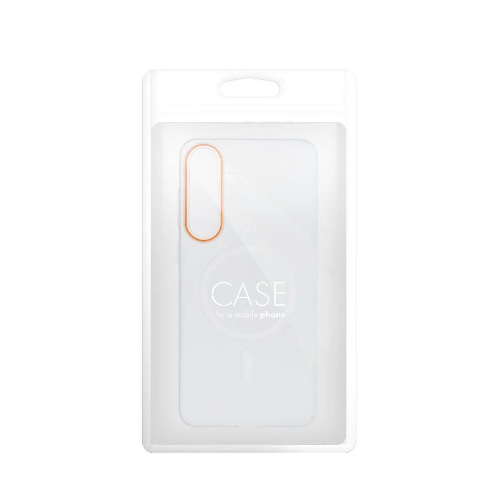 MagSafe kryt na mobil Samsung Galaxy A57 5G - Go Orange transparentní