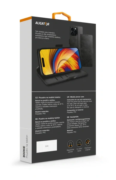 Aligator flip pouzdro na mobil iPhone 14 Plus černé