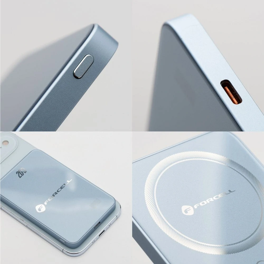 Powerbanka Forcell SuperSlim F5K8 MagSafe 5000mAh modrá