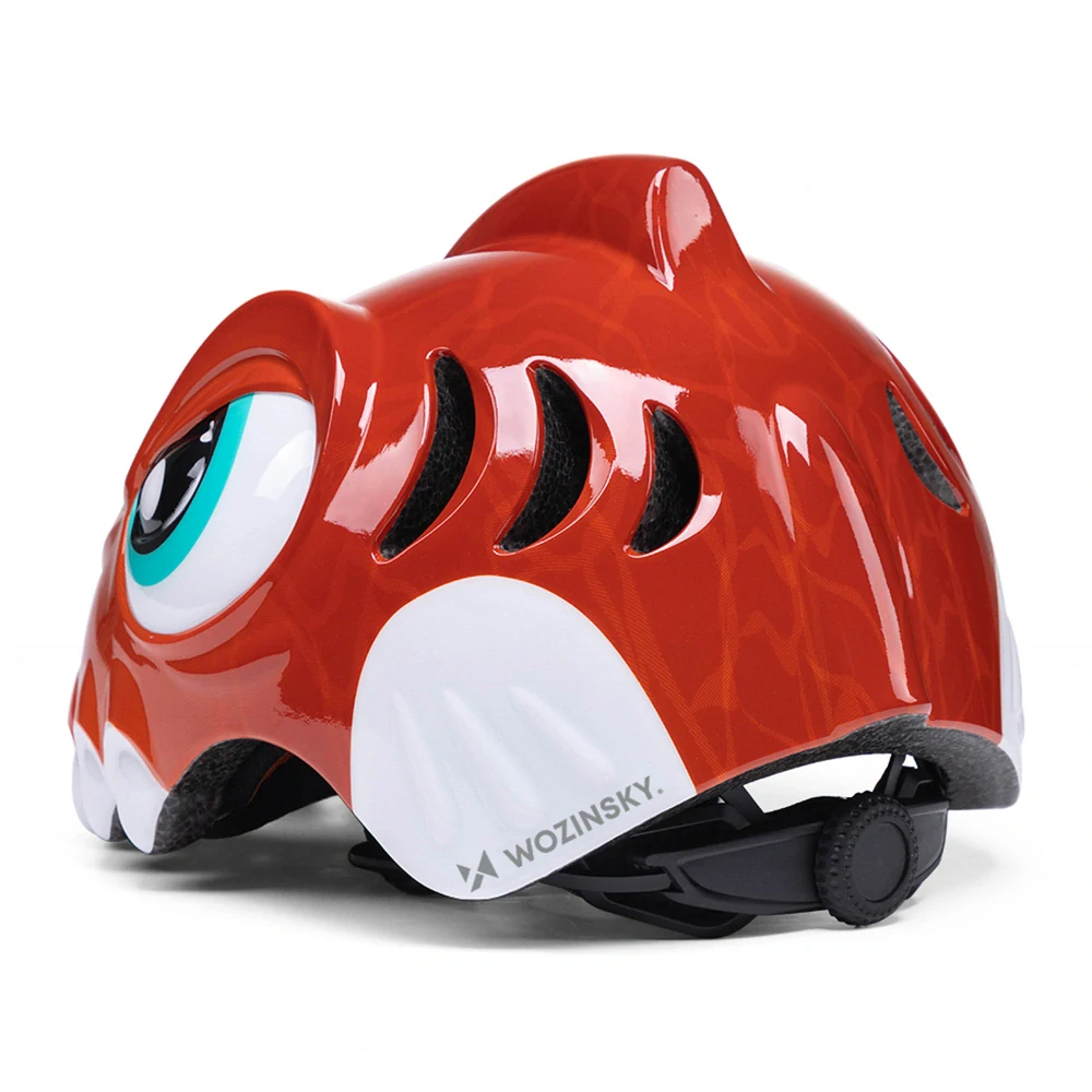 Dětská helma na kolo Wozinsky Dinosaur velikost S 52-56 cm červená