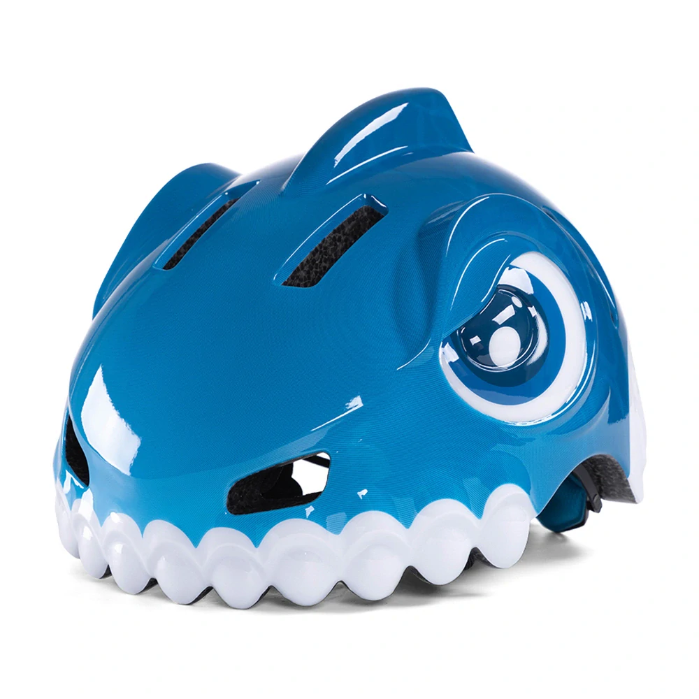 Dětská helma na kolo Wozinsky Dinosaur velikost S 52-56 cm modrá