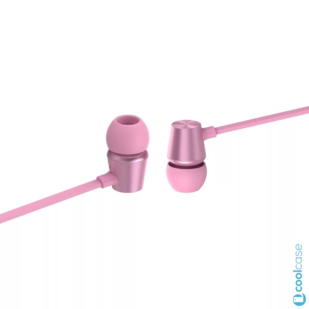 Sluchátka do uší SWISSTEN EARBUDS DYNAMIC YS500, 3,5mm jack, růžová