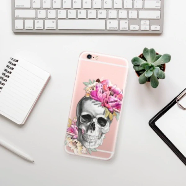 Silikonové pouzdro iSaprio (mléčně zakalené) Ozdobená Lebka na mobil Apple iPhone 6 Plus/6S Plus - poslední kus za tuto cenu