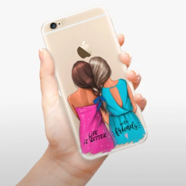 Silikonové pouzdro iSaprio (mléčně zakalené) Best Friends na mobil Apple iPhone 6 Plus/6S Plus - poslední kus za tuto cenu