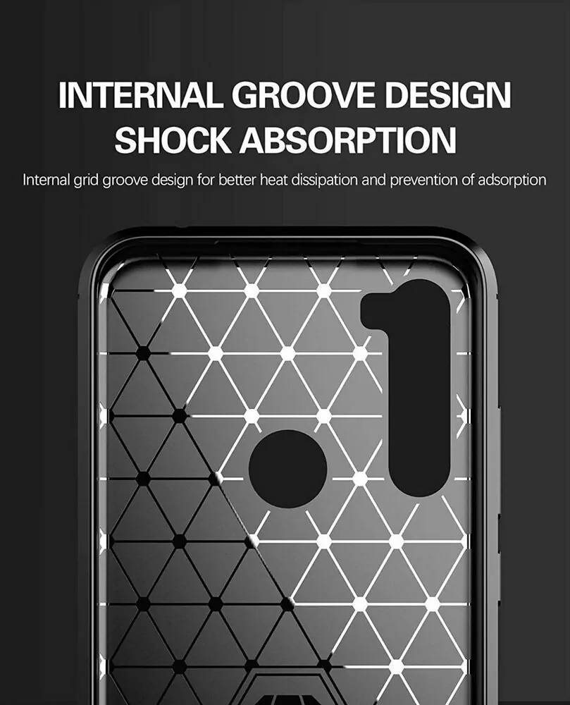 Silikonové pouzdro Coolcase CARBON na mobil Xiaomi Redmi Note 8T Černé