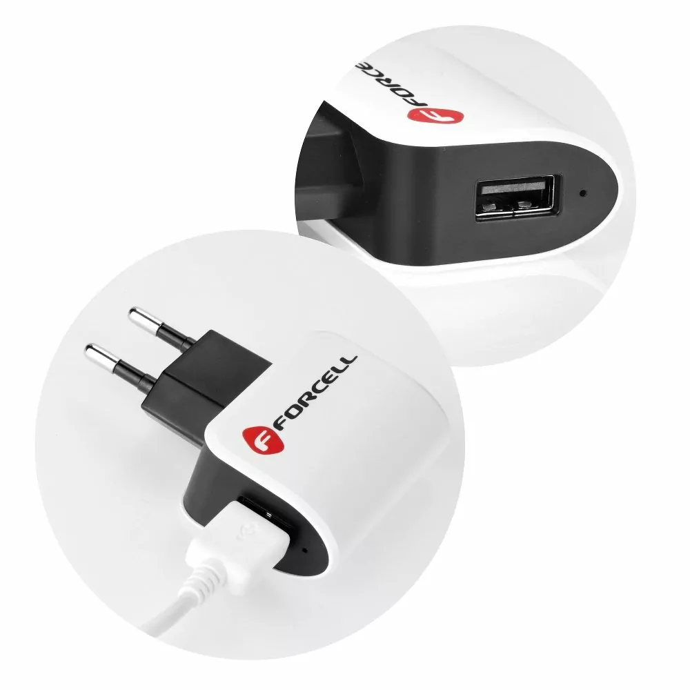 Rozpojitelná nabíječka do sítě FORCELL s konektorem Apple Lightning 1A
