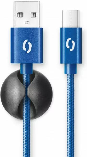Datový kabel ALIGATOR PREMIUM s konektorem USB-C 2A, 2m, modrý