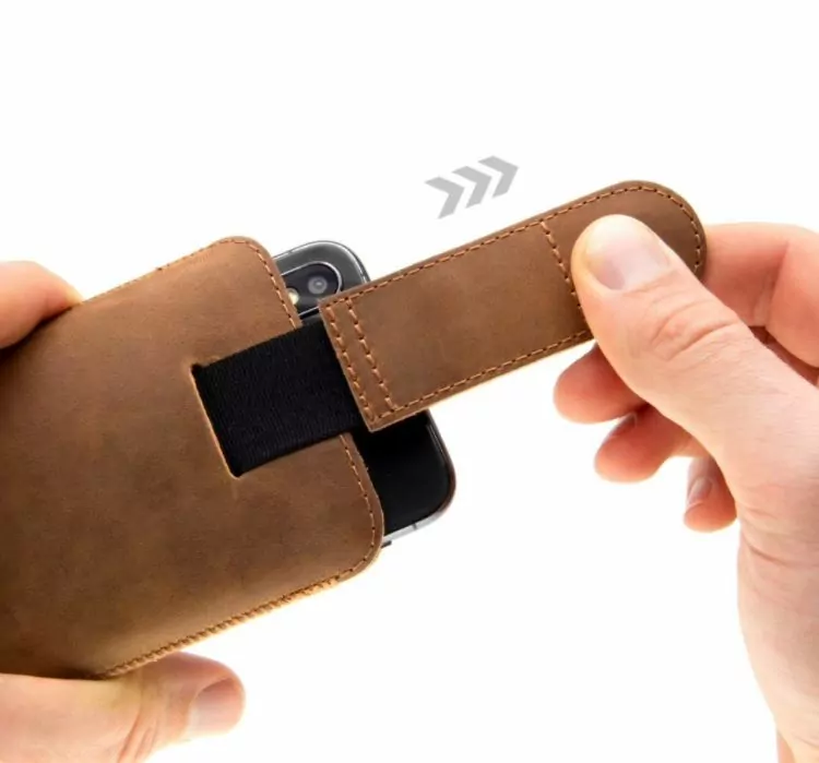 Univerzální kožený kapsičkový obal Fixed Posh velikost 5XL hnědé