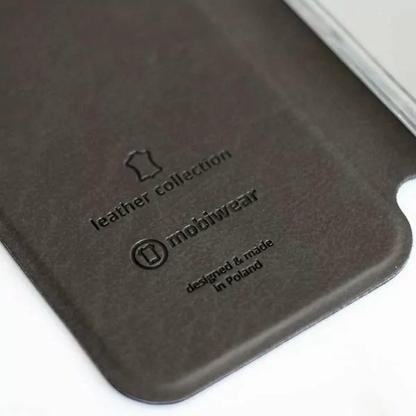 Kožené flip pouzdro Mobiwear - Apple iPhone SE 2020 / SE 2022 - Hnědé