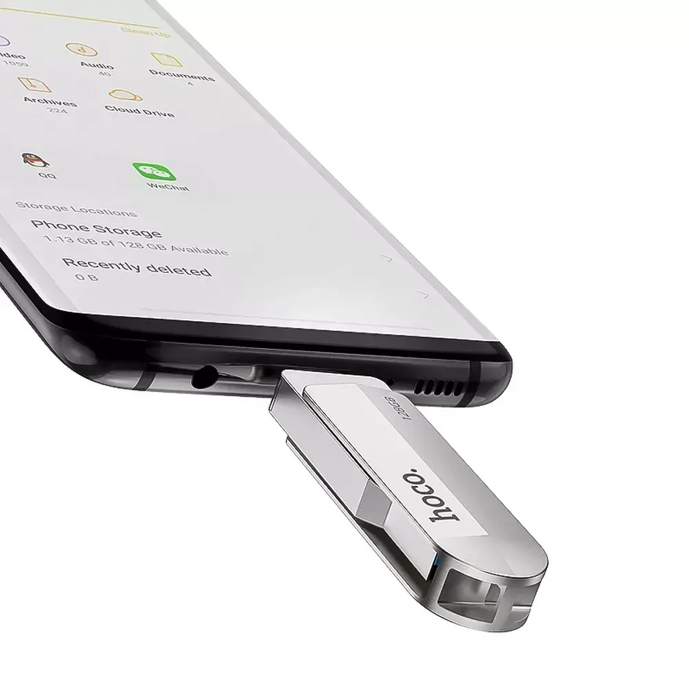 Fleška USB Flash disk HOCO UD10 s kapacitou 64 GB USB 3.0 s konektorem USB a USB-C