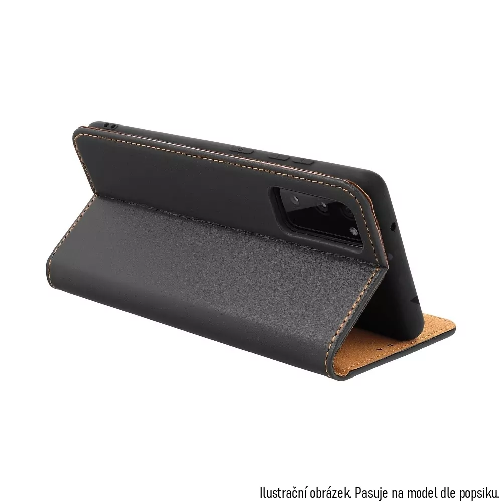 Elegantní kožené flip pouzdro Forcell Leather na mobil Samsung Galaxy A52 / A52 5G - černé