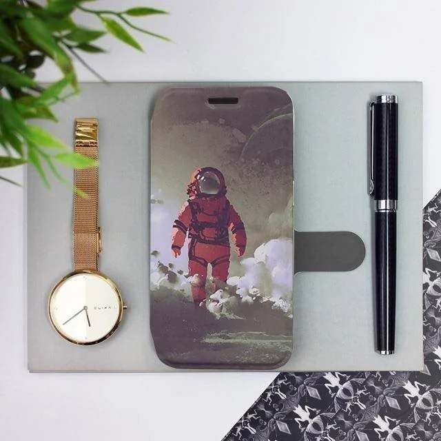 Flipové pouzdro Mobiwear na mobil Huawei P40 Lite - MA07S Týpek ve skafandru