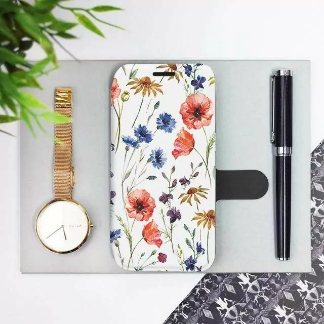 Flipové pouzdro Mobiwear - Samsung Galaxy S7 - MP04S Luční kvítí