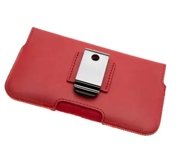 Horizontální kožené pouzdro FIXED Posh na opasek, vel. 5XL+, červené