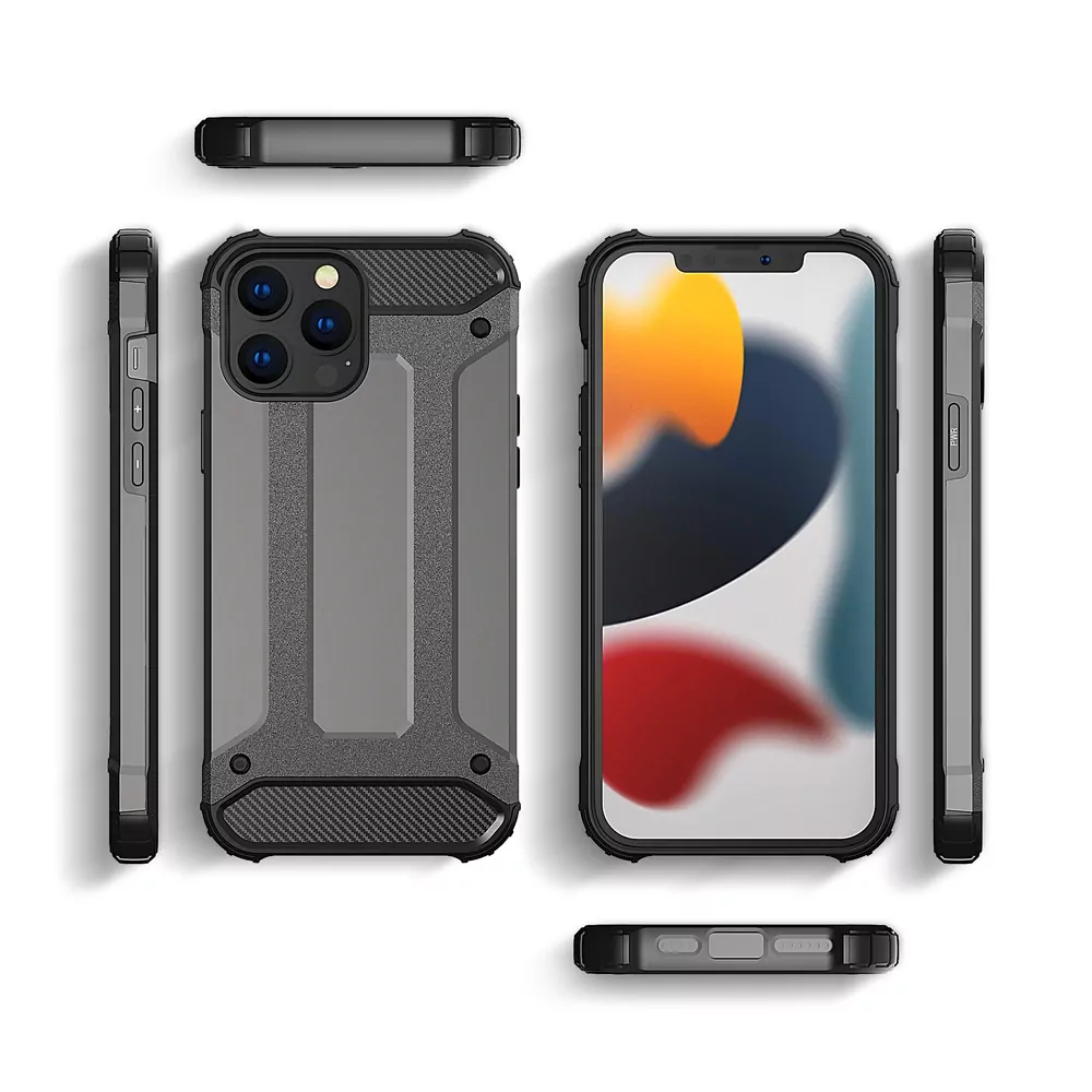 Odolné pouzdro Hybrid Armor na mobilní telefon Apple iPhone 13 Pro Černé