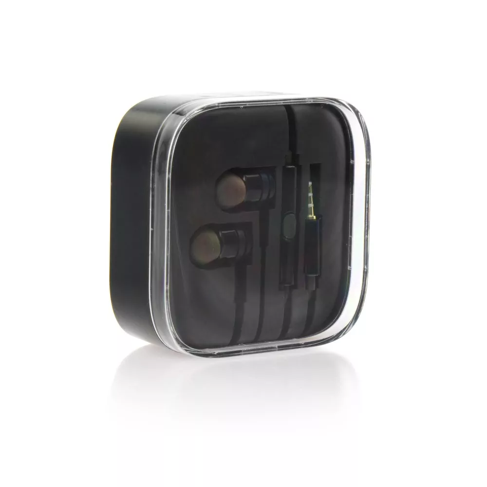 Handsfree sluchátka do uší Metal MI Stereo, 3,5mm jack, Černé