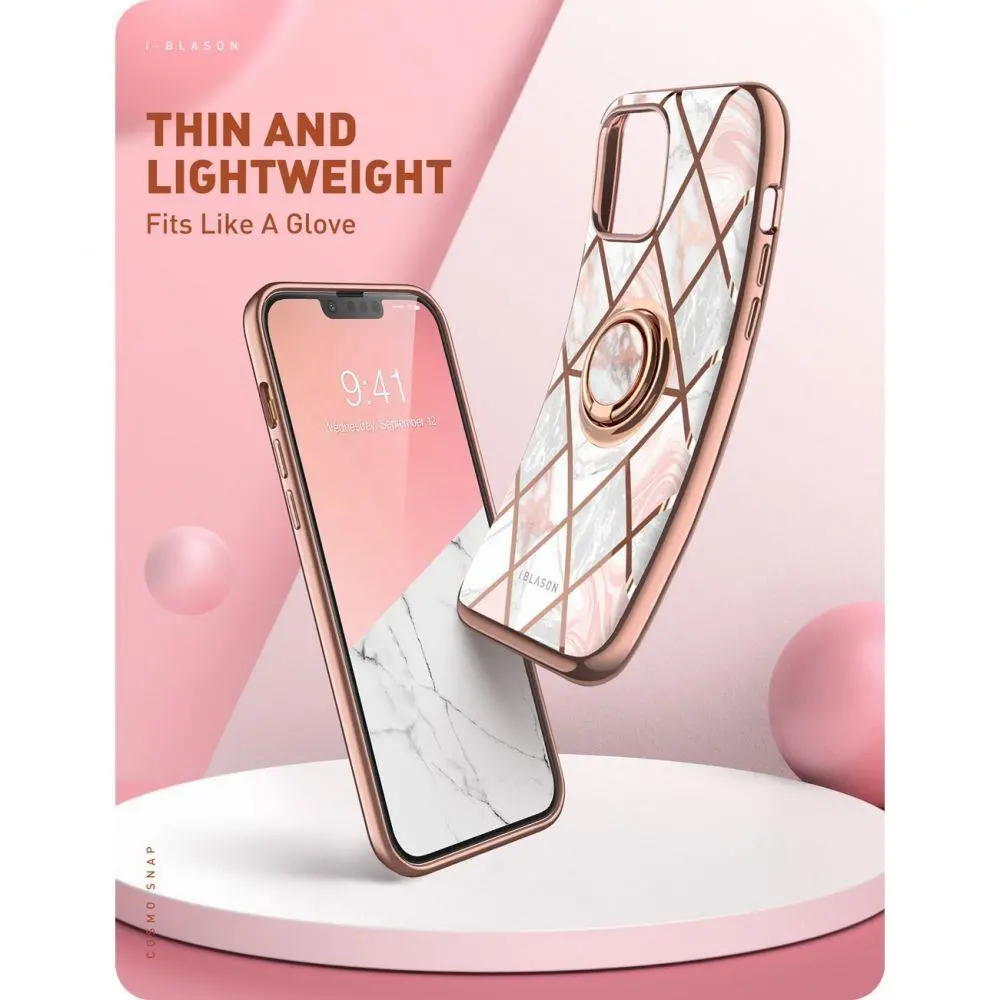Silikonové pouzdro SUPCASE IBLSN COSMO SNAP na mobil Apple iPhone 13 Pro MARBLE PINK
