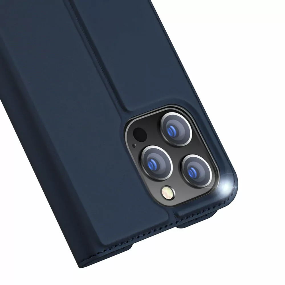 Prémiové flip pouzdro DUX DUCIS SKIN na mobil Apple iPhone 14 Pro - modré