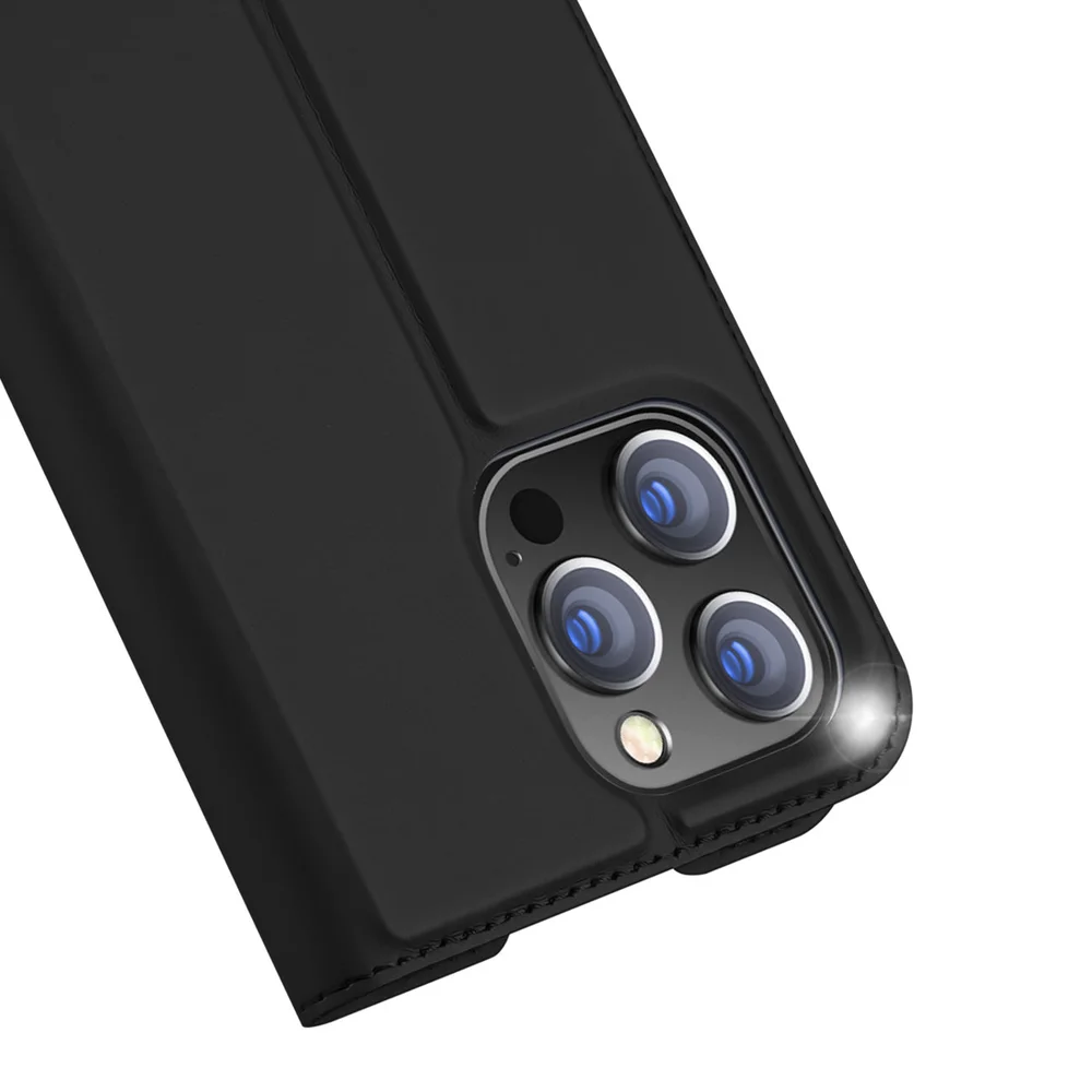 Prémiové flip pouzdro DUX DUCIS SKIN na mobil Apple iPhone 14 Pro Max - černé