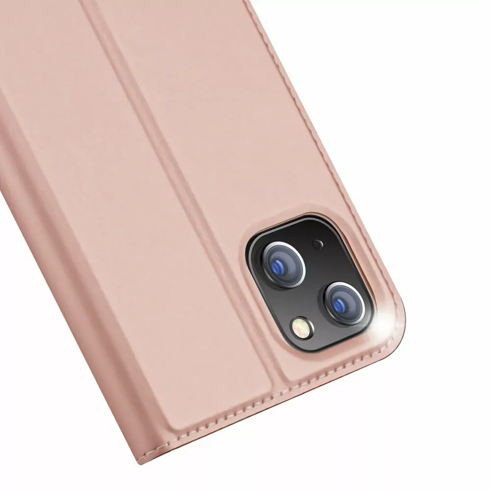 Prémiové flip pouzdro DUX DUCIS SKIN na mobil Apple iPhone 14 Plus - růžové