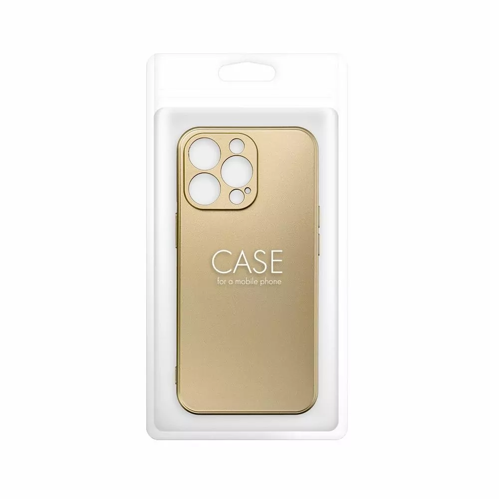 Silikonové pouzdro METALLIC na mobil Apple iPhone 13 Pro Zlatavé
