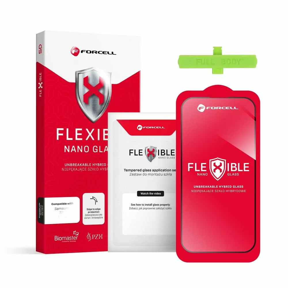 Ochranné pružné sklo Forcell Flexible Nano Glass pro Apple iPhone 14 Pro na celý displej s aplikátorem (5903396163005)