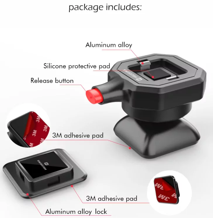 Držák do auta i domácnosti SWISSTEN CAR/HOME/OFFICE se systémem EASY LOCK