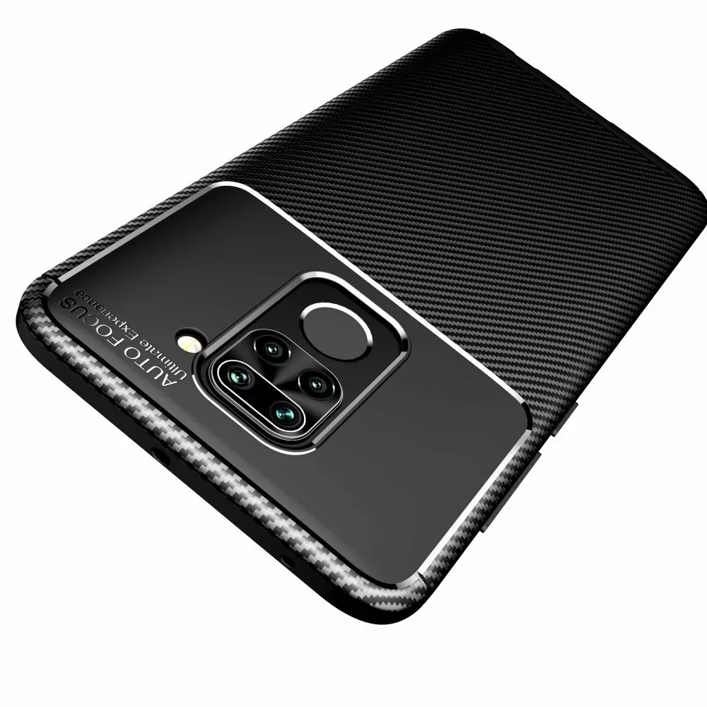 Silikonové pouzdro Premium Coolcase Carbon na mobil Xiaomi Redmi Note 9 Černé