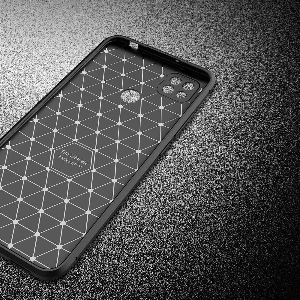Silikonové pouzdro Premium Coolcase Carbon na mobil Xiaomi Redmi 9C Černé