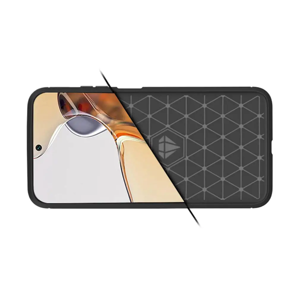 Silikonové pouzdro Coolcase Carbon na mobil Xiaomi 11T / 11T Pro Černé