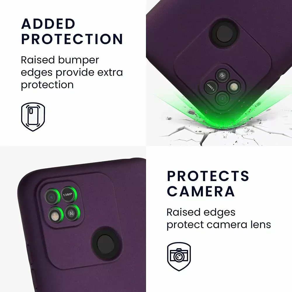 Silikonové pouzdro kwmobile na mobil Xiaomi Redmi 10A Fialové
