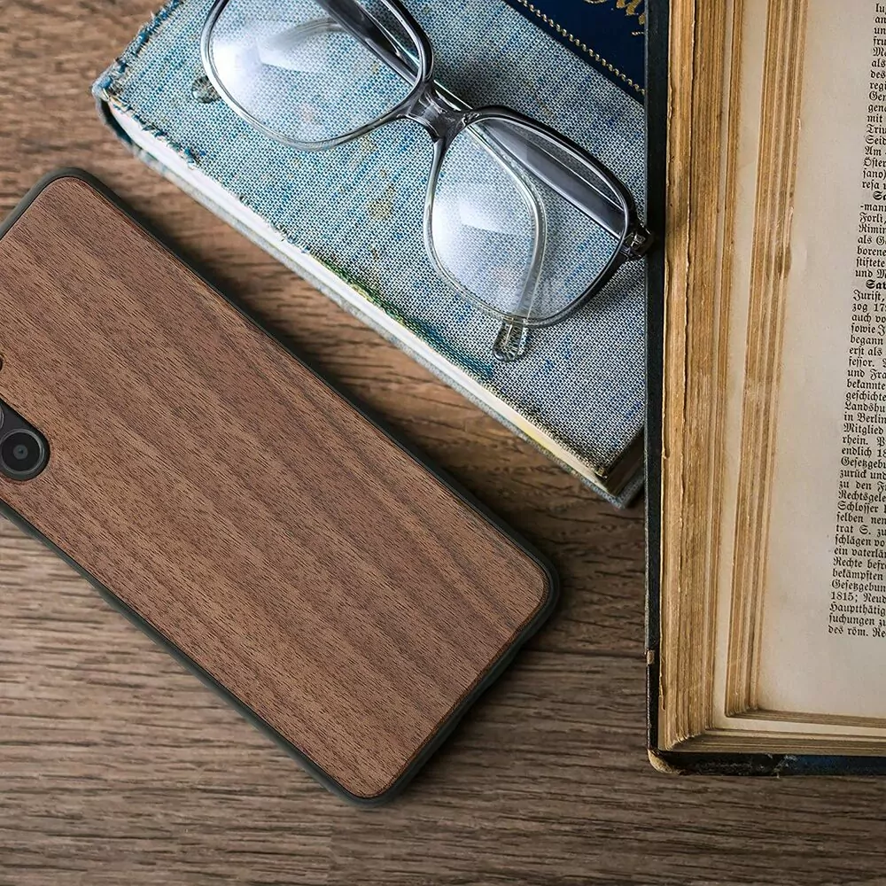 Dřevěné - silikonové pouzdro KWmobile na mobil Samsung Galaxy A13 5G / Samsung Galaxy A04s