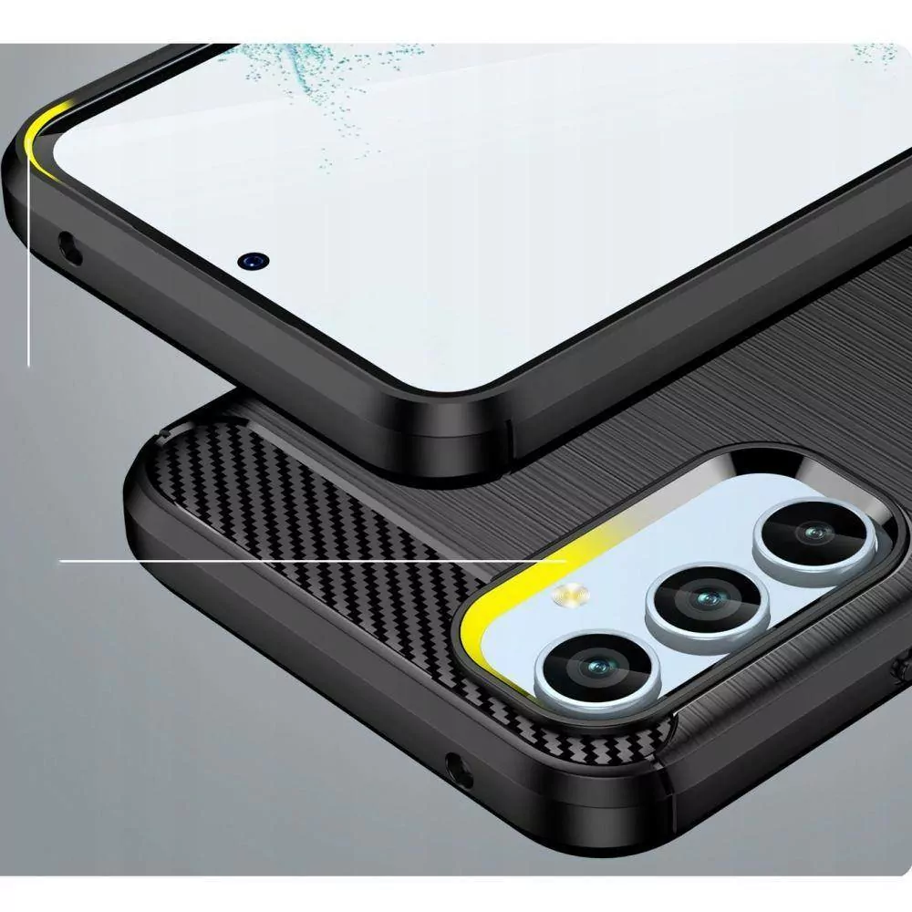 Silikonové pouzdro Coolcase Carbon Tech protect na mobil Samsung Galaxy A54 5G Černé