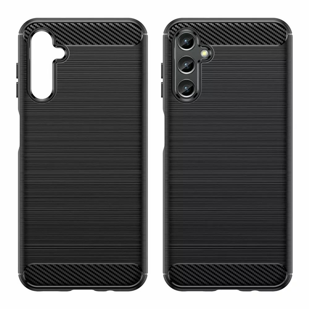 Silikonové pouzdro Coolcase Carbon na mobil Samsung Galaxy A14 LTE / 5G Černé