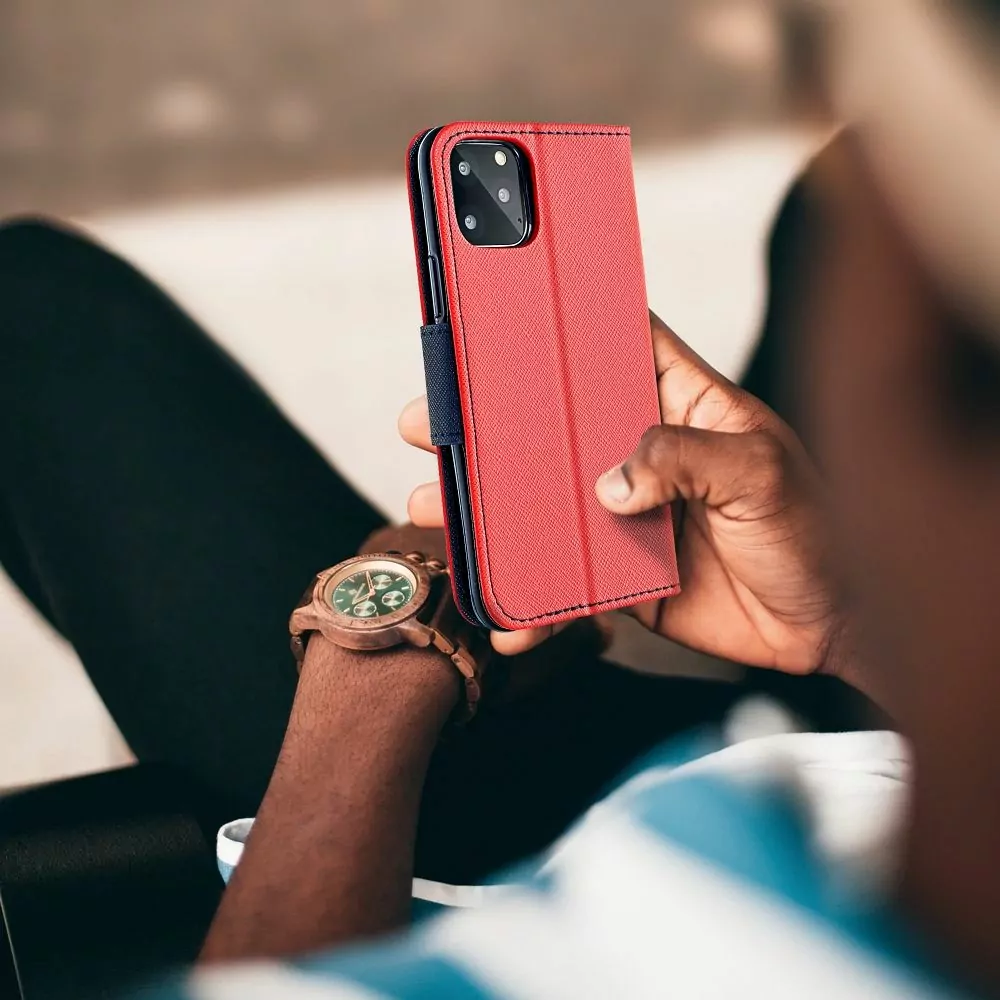 Flipové pouzdro Coolcase Fancy Book na mobil Samsung Galaxy A54 5G červené