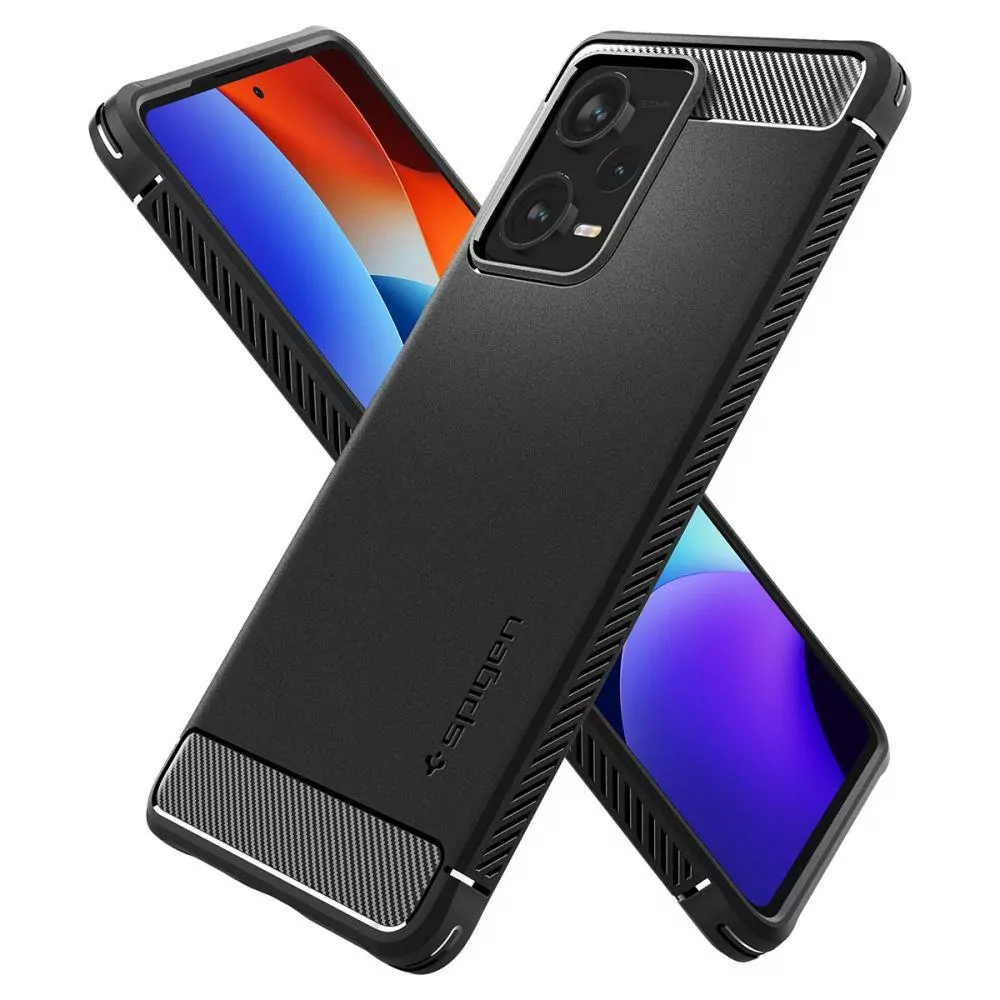Silikonové pouzdro SPIGEN Rugged Armor na mobil Xiaomi Redmi Note 12 Pro Plus 5G Černé