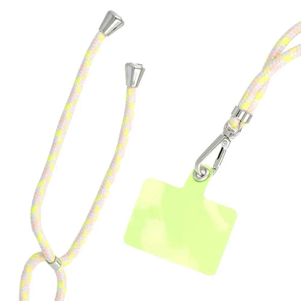 Univerzální dlouhý popruh SWING 6mm Crossbody přes rameno nebo kolem krku - žluto šedý