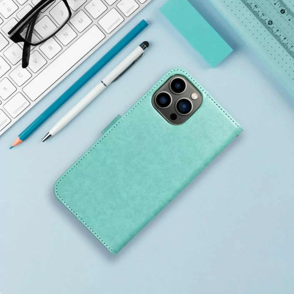 Flipové pouzdro Coolcase Mezzo na mobil Apple iPhone 15 Pro - Zelená mandala