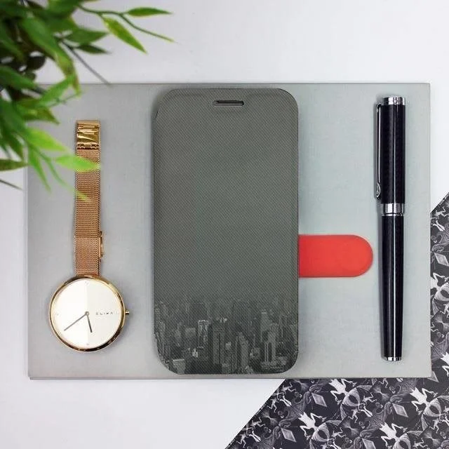 Flipové pouzdro Mobiwear na mobil Xiaomi Mi 11 Lite LTE / 5G - V063P Město v šedém hávu - VÝPRODEJ