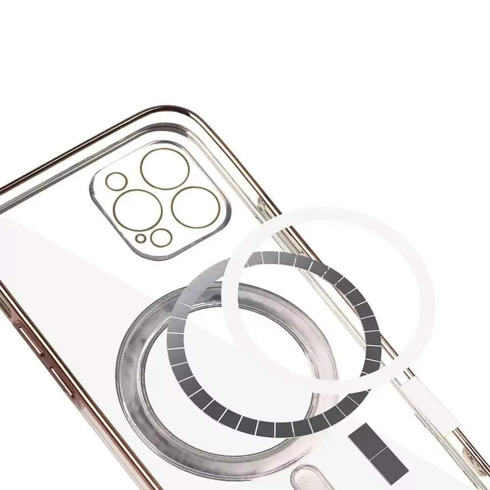 Silikonové pouzdro Nexeri na mobil Apple iPhone 14 Pro s podporou MagSafe a ochranou čoček fotoaparátu - zlatavé