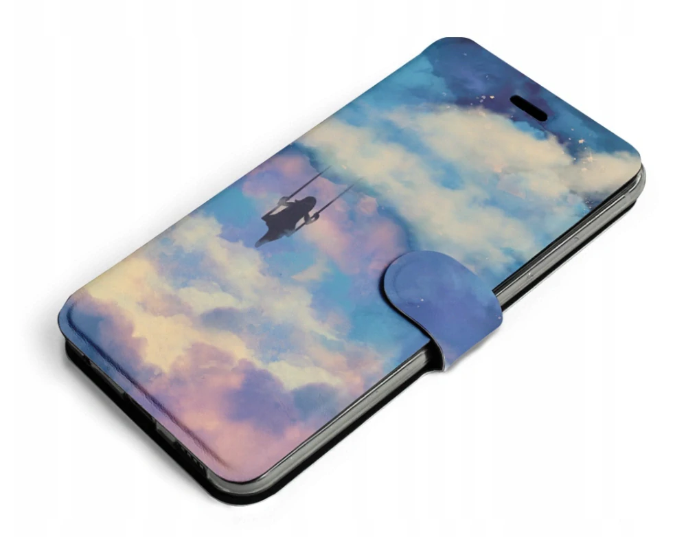 Flipové pouzdro Mobiwear na mobil Xiaomi Redmi Note 11S 5G / Xiaomi POCO M4 Pro 5G - MR09S Dívka na houpačce v oblacích - VÝPRODEJ
