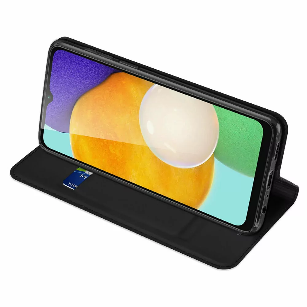 Prémiové flipové pouzdro DUX DUCIS SKIN na mobil Samsung Galaxy A25 5G černé