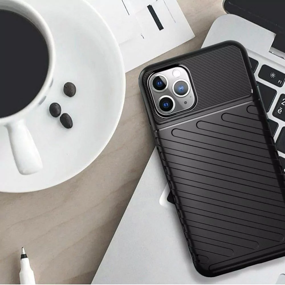 Odolnější gumové pouzdro Armored Thunder - Samsung Galaxy A05s Černé