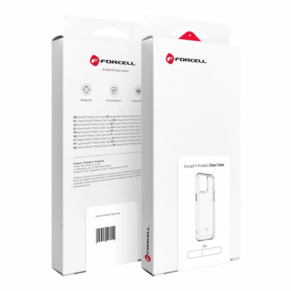 Prémiový silikonový kryt FORCELL F-PROTECT Clear Case na mobil Apple iPhone 14 Pro - čirý
