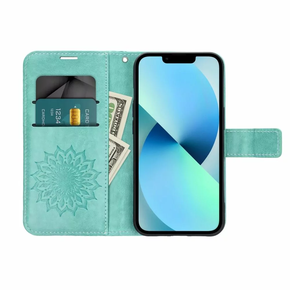 Flipové pouzdro Coolcase Mezzo na mobil Samsung Galaxy A15 / A15 5G - Zelený lapač snů